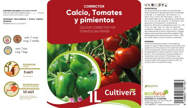 Calcio Tomates, Pimientos y Hortaliza Líquido - Imagen 5