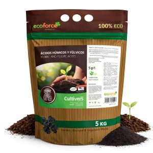 Ácidos húmicos y fúlvicos Cultivers, microgránulos solubles para mejorar la estructura y fertilidad del suelo