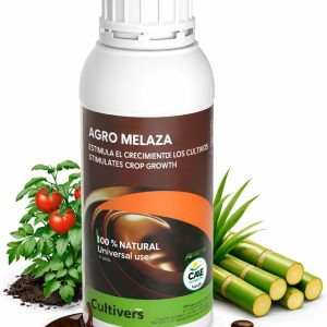 Agro Melaza de caña para plantas Cultivers, botella de 1 litro, bioestimulante líquido ecológico con aminoácidos y materia orgánica