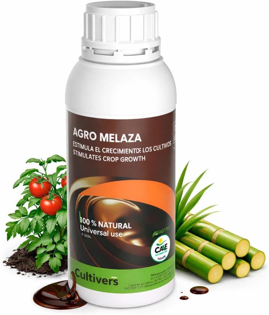 Agro Melaza de caña para plantas Cultivers, botella de 1 litro