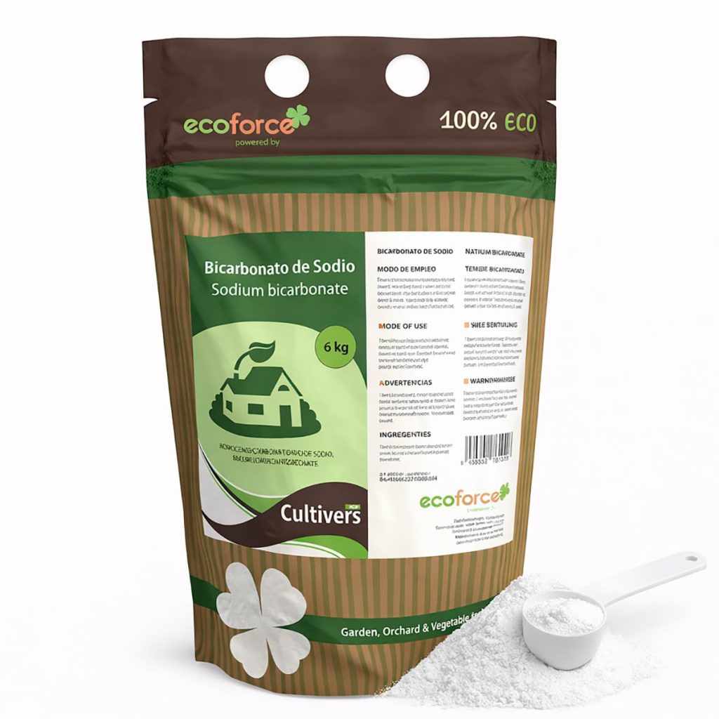 Bicarbonato de sodio Cultivers 1 kg, polvo blanco 100% natural sin aluminio