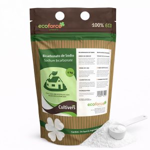 Bicarbonato de sodio Cultivers 1 kg, polvo blanco 100% natural sin aluminio