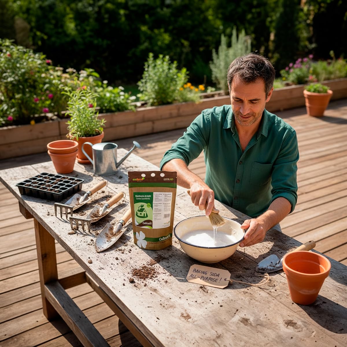 Bicarbonate de sodium 7 Uso de bicarbonato de sodio para limpieza de utensilios de huerto