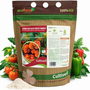 Envase de calcio ecológico para tomates y pimientos Cultivers, formato 1 kg.