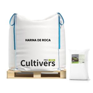 Harina de Roca. Polvo de Basalto Bigbag y Sacos de 20kg en Palet