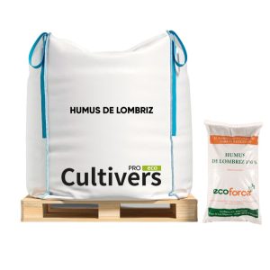 Humus de Lombriz Bigbag y Palets en sacos de 20 kg