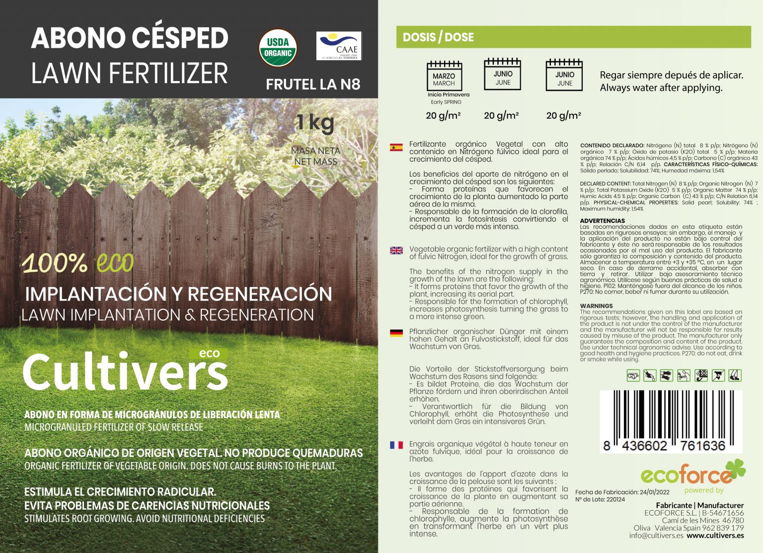 Abono Césped Ecológico 2 Abono Césped Ecológico - Imagen 2