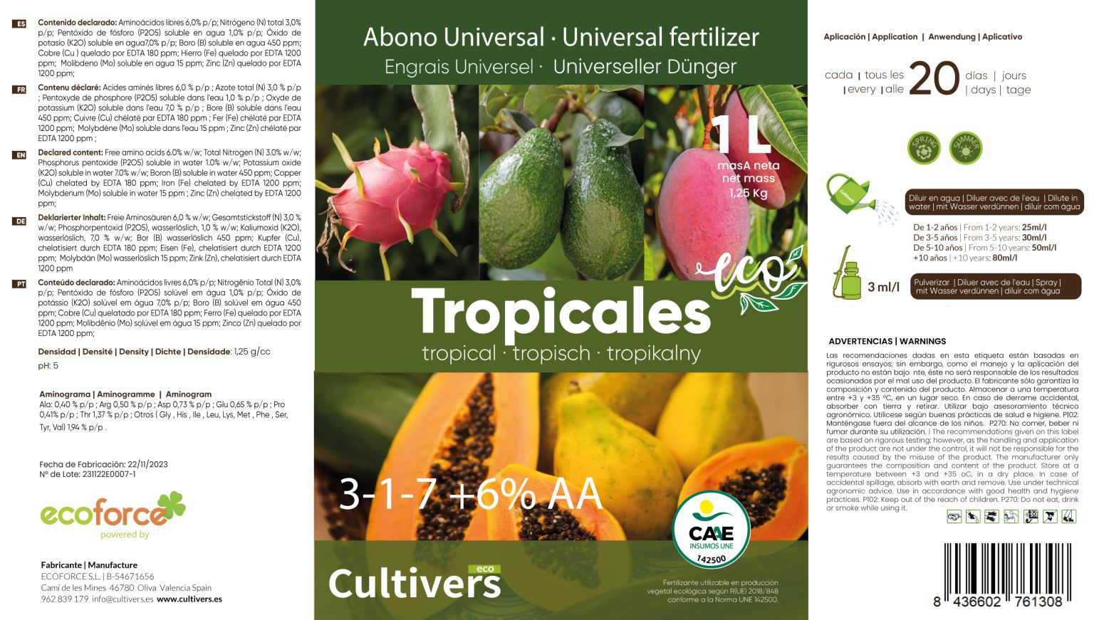 Ecological Liquid Tropical Fertilizer 2 Ecological Liquid Tropical Fertilizer - Image 2