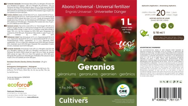 Concime organico per gerani liquido - immagine 2