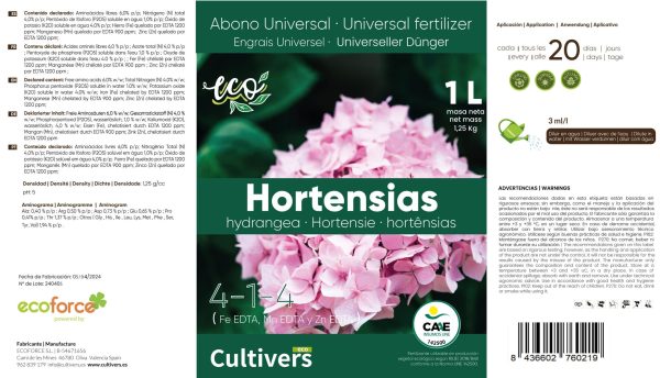 Concime per ortensie liquido organico - immagine 2