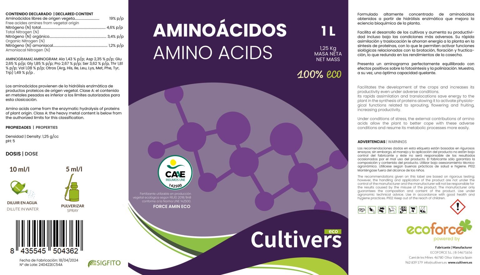 Amino Acids Liquid 3 Amino Acids Liquid - Image 3
