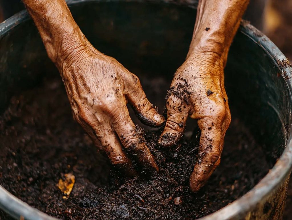 miscela di terriccio per piantine